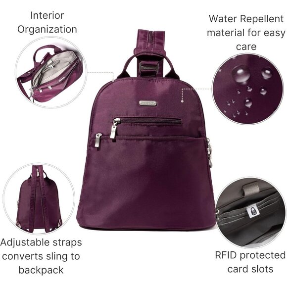 Stylish 11"x12" Triangular Backpack Sling - Water-Repellent & Machine Washable - Picture 3 of 7